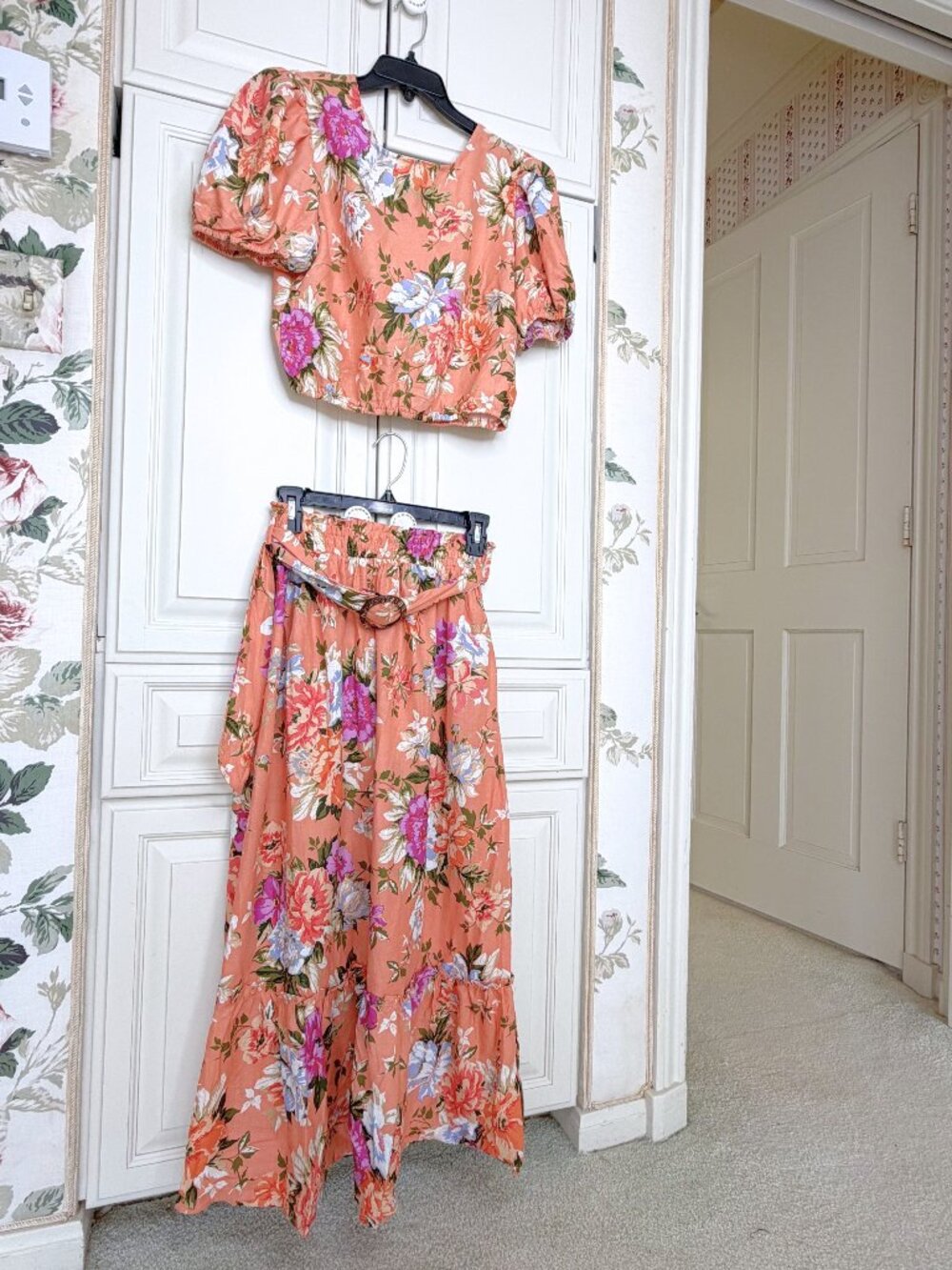 Rachel Roy 2 Piece Floral Matching Skirt Set Small